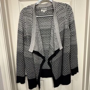 Lou & Grey Drape ombre open front cardigan